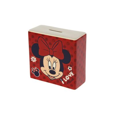 Banco de dinero Disney I LOVE MINNIE con caja de regalo.