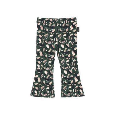 Pantalón acampanado estampado pintura