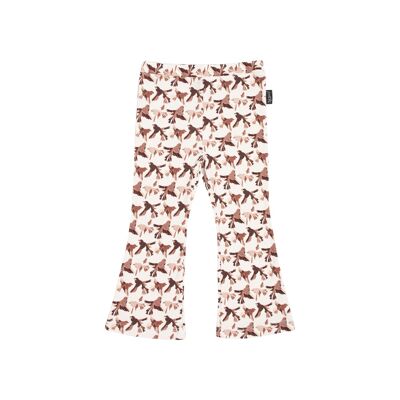 Flared pants print birds