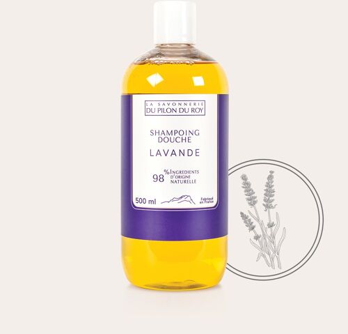 Shampoing-douche à l’huile d’Olive Bio et Lavande 500ml