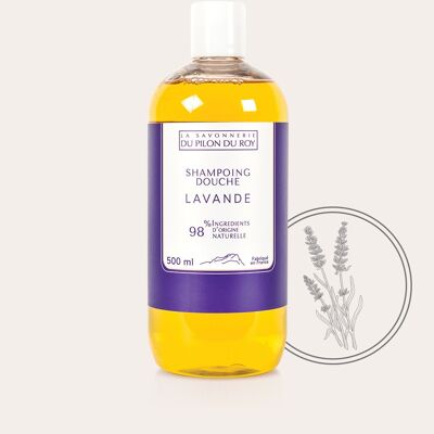 Shower shampoo with organic olive oil and lavender 500ml