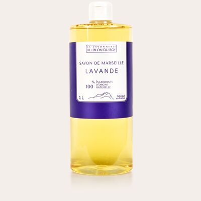 Liquid Marseille soap with organic olive oil and lavender 1L