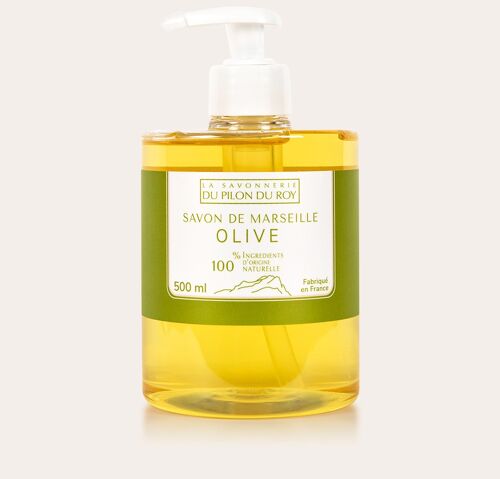 Savon liquide de Marseille à l’huile d’Olive Bio 500ml