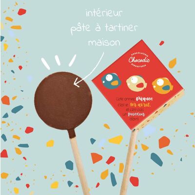 Chocodic – Mariette, der Milchschokoladenlutscher in hausgemachtem Aufstrich – Osterschokolade