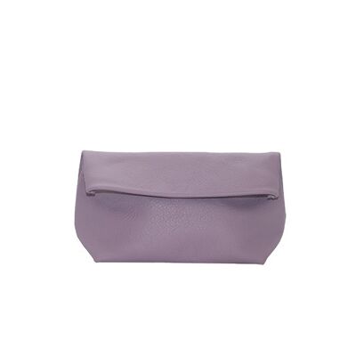 Medium clutch in Lilac leather