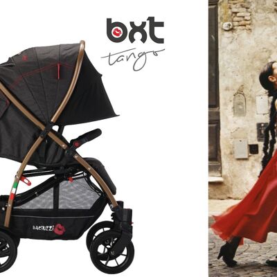 BXT TANGO bestickt - große Räder - leichter, faltbarer Kinderwagen