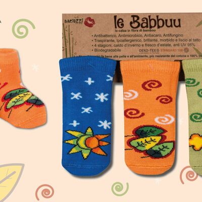 Chaussettes antidérapantes en fibre de bambou SCM004 Tg 02