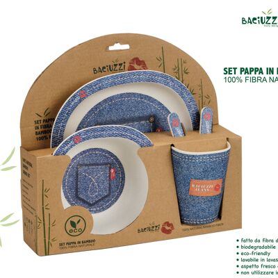 SET PAPPA 5 pz. JEANS *BACIUZZI*