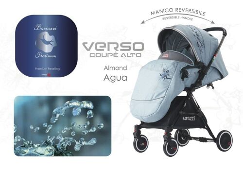 VERSO Coupè -ALMOND AGUA- Passeggino Alto Reversibile  BACIU