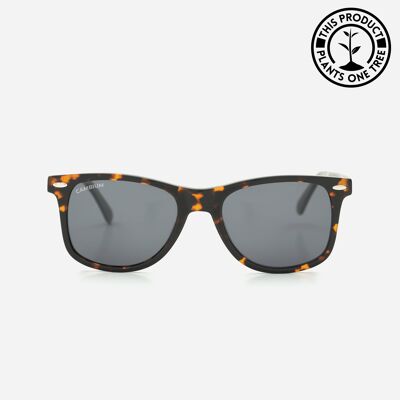 O'ahu | Recycled Plastic & Wood Frame - Classic Black - Tortoishell