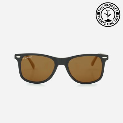 O'ahu | Recycled Plastic & Wood Frame - Vintage Brown - Black