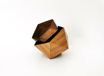 Boîtes origami chêne clair / noir 5