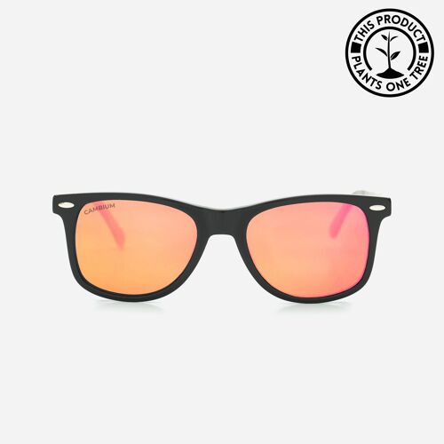 O'ahu | Recycled Plastic & Wood Frame - Rose Gold - Black