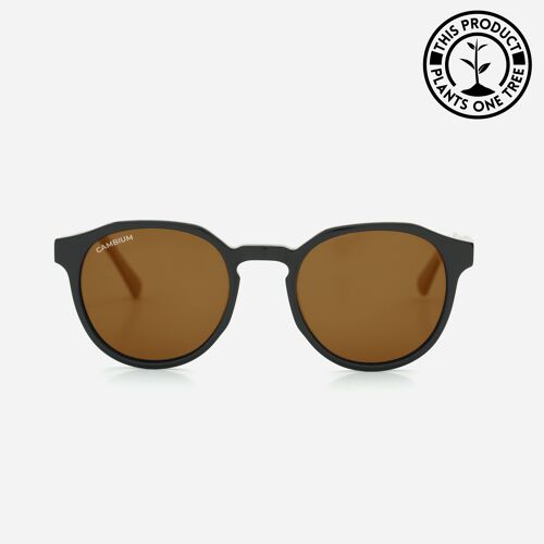 Kawela | Recycled Plastic & Wood Frame - Vintage Brown - Black