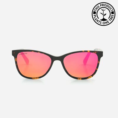 Hana | Recycled Plastic & Wood Frame - Rose Gold - Tortoishell