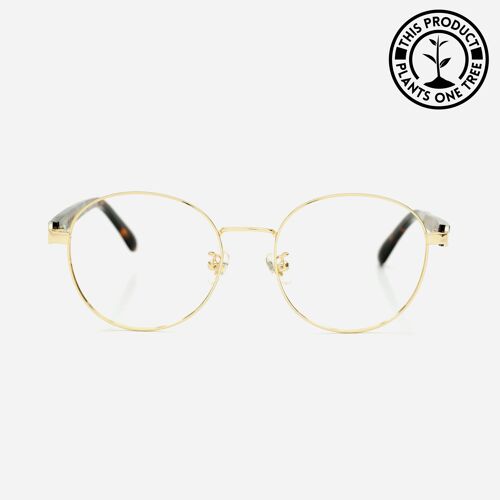 Lisbon | Prescription | Aluminium & Wood Frame - Frame Only - Rosegold Aluminium