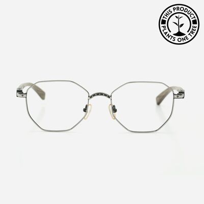 Tokyo | Prescription | Aluminium & Wood Frame - Frame Only - Silver Aluminium