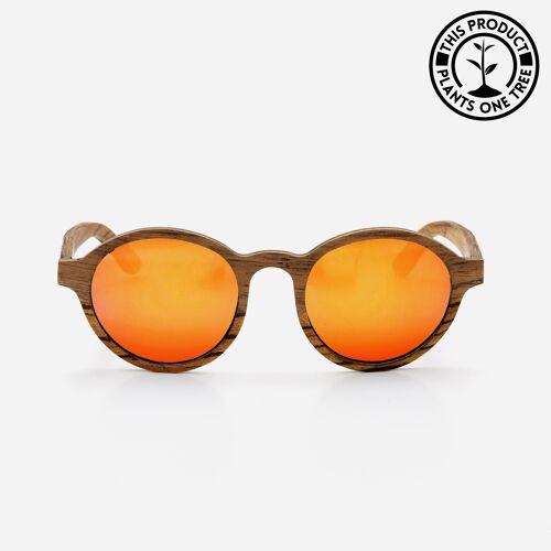 Lagos | Wooden Frame - Sunset Red