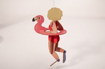 Sirène au bain - Carte de voeux décorative 3D 3