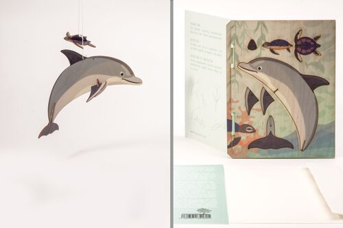 Delfin - 3D Deko Bastelkarte