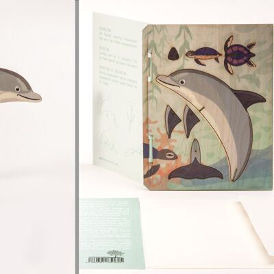Delfín - Tarjeta 3D Deco Craft