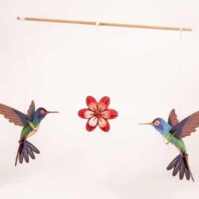 Hummingbird Mobile - Foglio artigianale 3D Deco