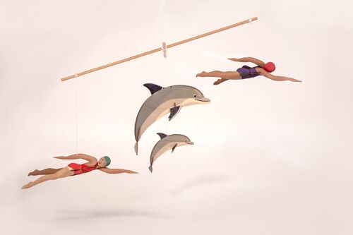 Delfin-Mobile - 3D Deco Bastelbogen