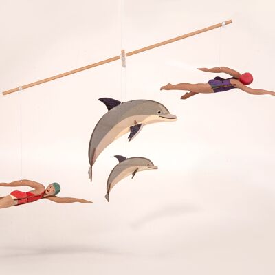 Dolphin Mobile - Hoja decorativa 3D para manualidades