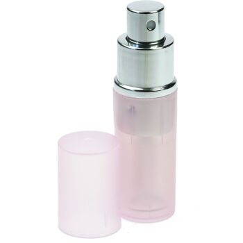 Atomiseur de poche rose transparent pour 8 ml + entonnoir argent en coffret cadeau 3