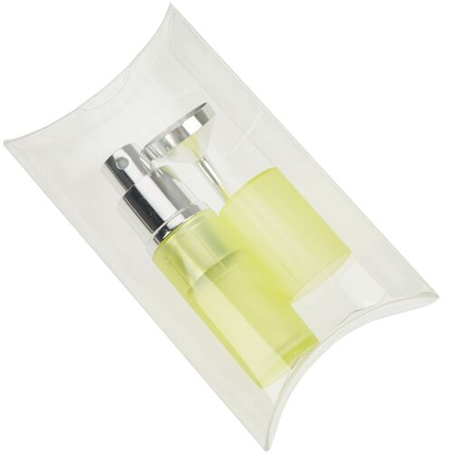 Taschenzerstäuber transparent grün für 8 ml + Trichter silber in Geschenkpackung