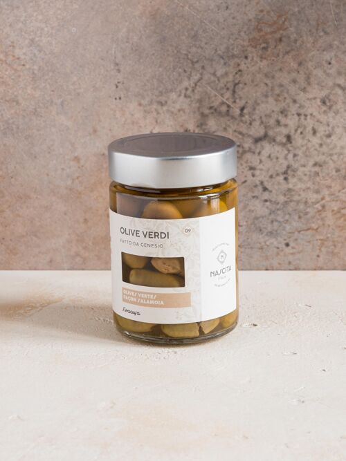 Olives vertes façon salamoia