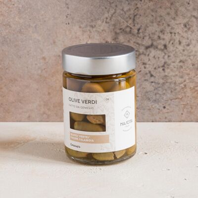Salamoia-style green olives