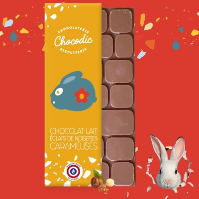 Chocodic - milk chocolate bar with caramelized hazelnuts - Easter chocolate