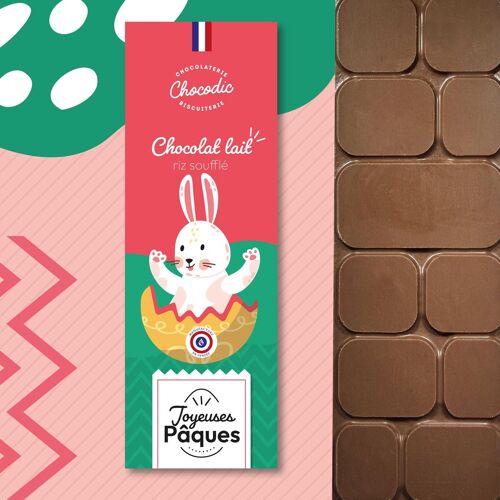 Chocodic - tablette chocolat lait riz souffle - chocolat de paques