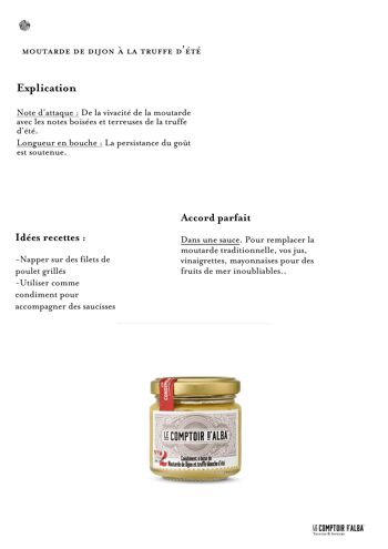 Moutarde de Dijon Truffe d’été 80g 3