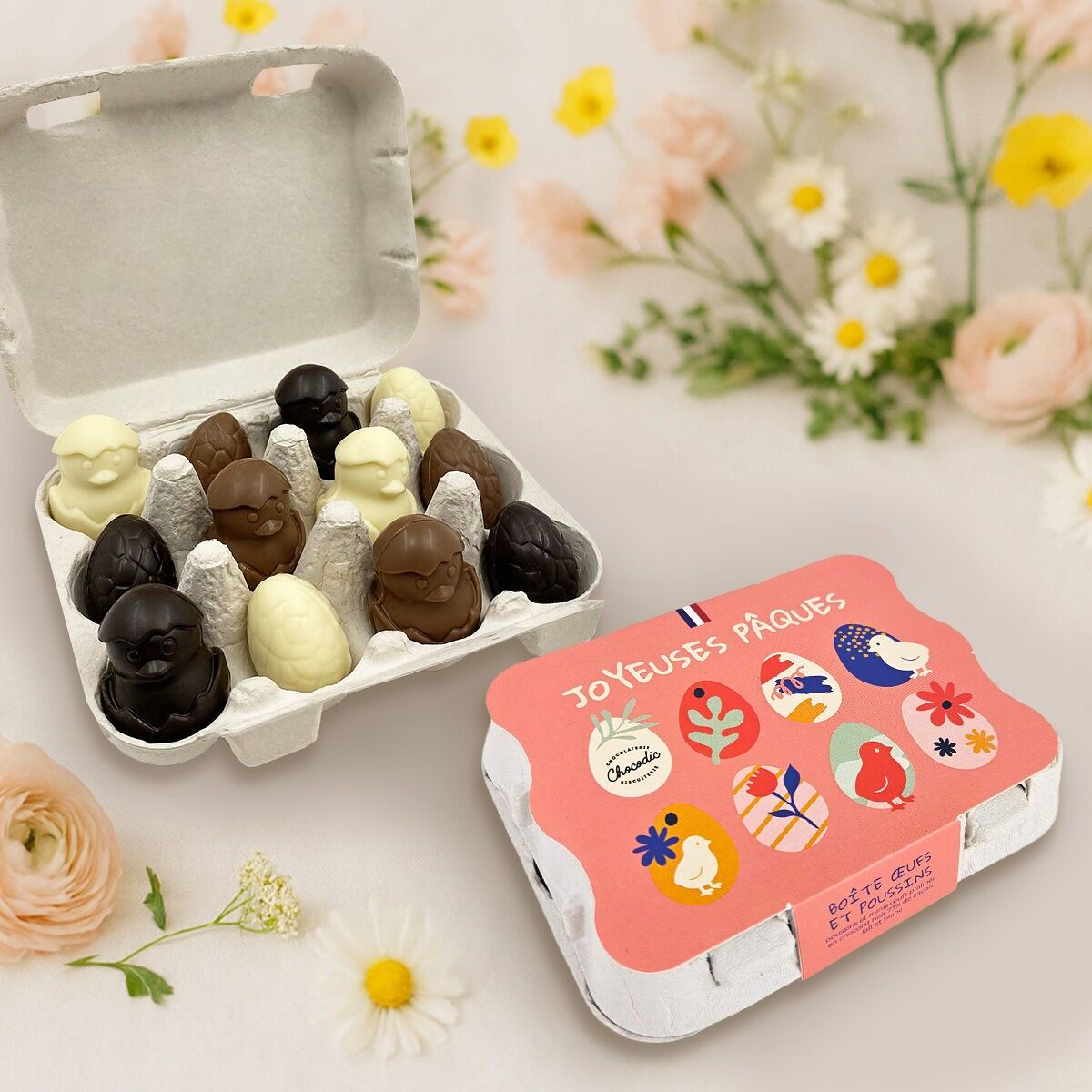 CHOCODIC - CHOCOLATE EGGS AND CHICKS BOX - EASTER CHOCOLATE