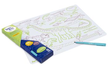 Jeu éducatif: Set en silicone pédagogique sur L'ERE DES DINOSAURES réversible( bilingue FR/UK) 7