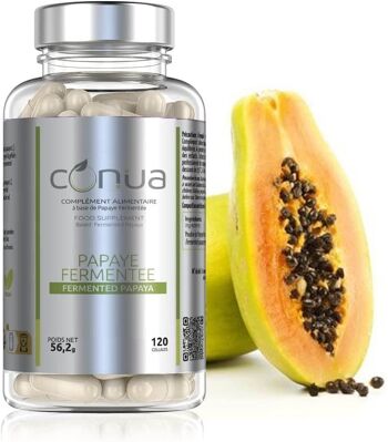 Papaye fermentée 120 gélules en poudre : 100% Pure & Naturelle stress oxydant - anti-oxydant, Stimulé le système immunitaire FABRIQUE EN FRANCE 1