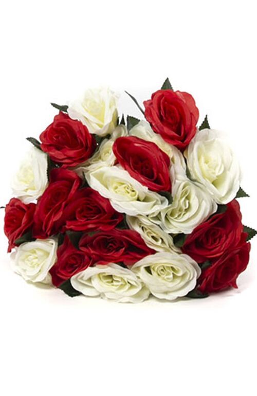 Bouquet de Rose - Rouge et Ivoire 21 roses