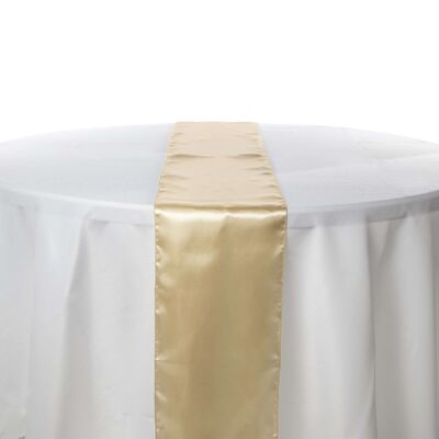 Chemin de table beige satin x 10 pcs