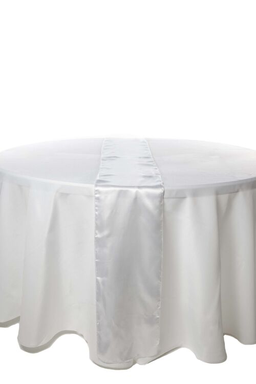 Chemin de table blanc satin x10 pcs