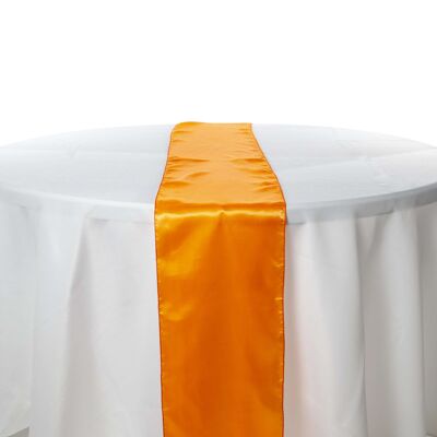 Chemin de table orange satin x 10 pcs