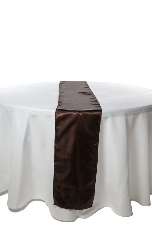 Chemin de table satin marron x 10 pcs