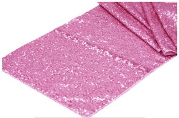 Chemin De Table Sequin Rose pÃ¢le X5 PCS