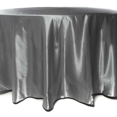 Nappe de table satin ronde 280 cm Argent