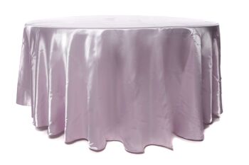 Nappe de table satin ronde 280 cm vieux rose