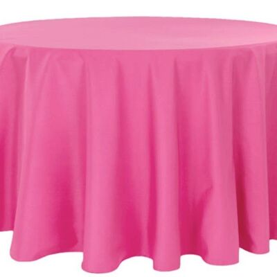 Nappe ronde unie 280 cm rose fushia