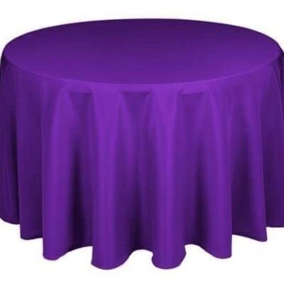 Nappe ronde unie 280 cm violet