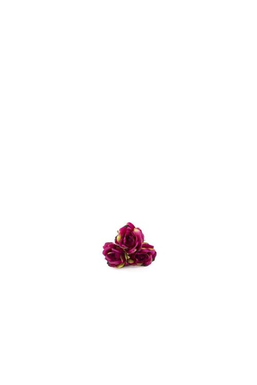 Rose artificielle Fuchsia *10pcs