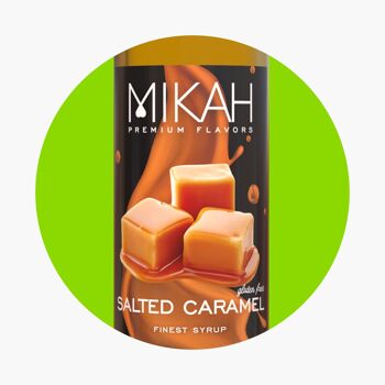Mikah Premium Flavors Sirop - Caramel Salé 1L 2